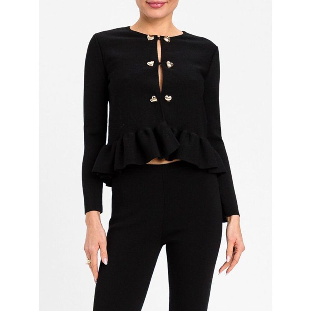 Twinset Women Long-Sleeved Twinset Cardigan In Viscose Blend With Heart Buttons